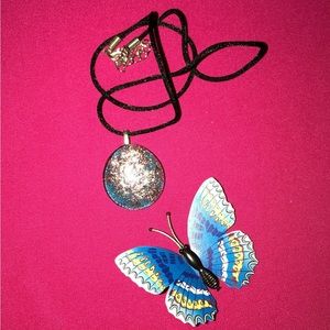 Marble Glass One of a Kind Handmade Rare Unique Bohemian Necklace